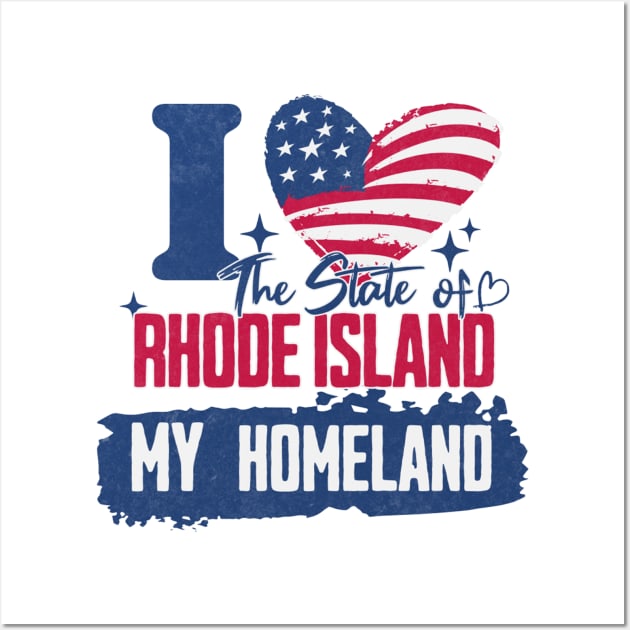 Rhode Island my homeland Wall Art by HB Shirts